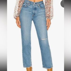 Levi crop wedgie straight jeans